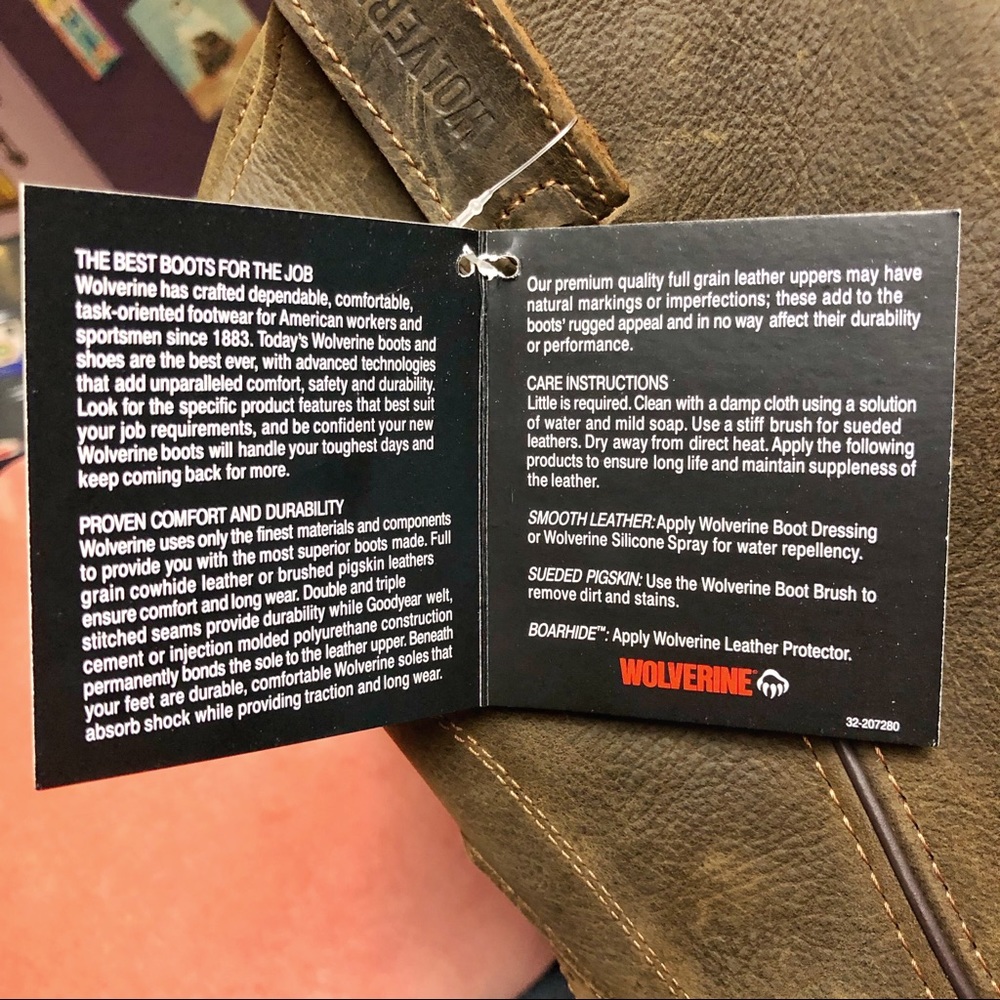 ❌SOLD❌NEW Men’s Wolverine Work Boots - Picture 6 of 8